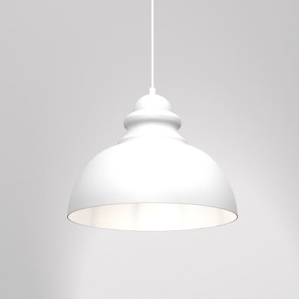 Висящ полилей CORIN 1xE27/60W/230V бял