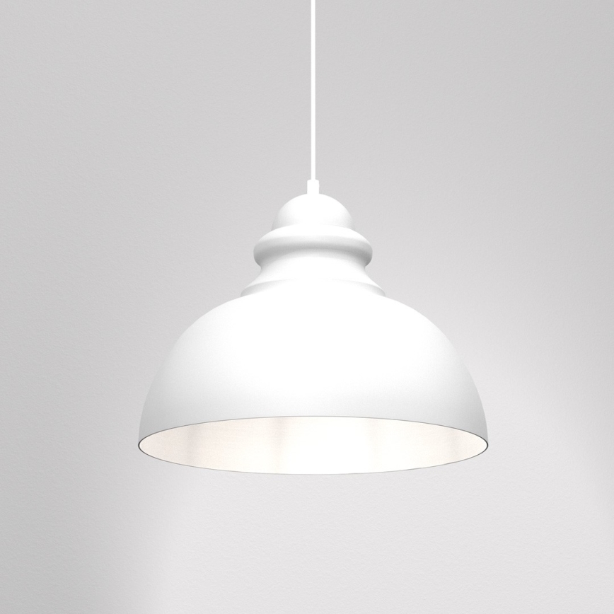 Висящ полилей CORIN 1xE27/60W/230V бял