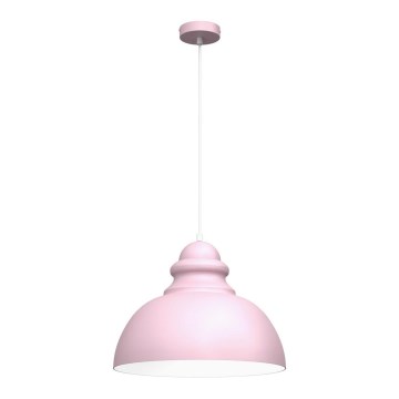 Висящ полилей CORIN 1xE27/60W/230V розов