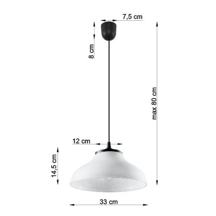 Висящ полилей CORONA 1xE27/60W/230V