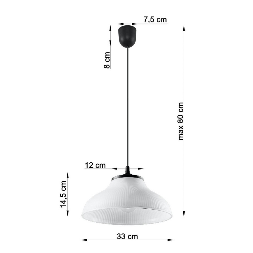 Висящ полилей CORONA 1xE27/60W/230V