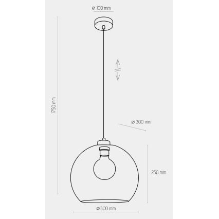 Висящ полилей CUBUS 1xE27/60W/230V