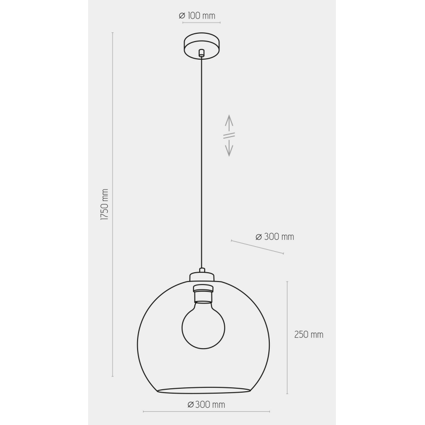 Висящ полилей CUBUS 1xE27/60W/230V