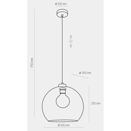Висящ полилей CUBUS 1xE27/60W/230V