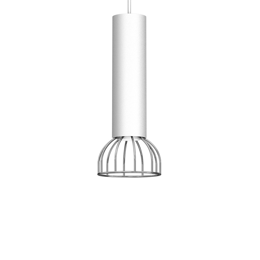 Висящ полилей DANTE 1xGU10/25W/230V бял/лъскав хром