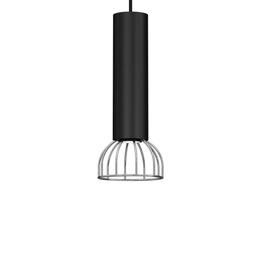 Висящ полилей DANTE 1xGU10/25W/230V черен/лъскав хром