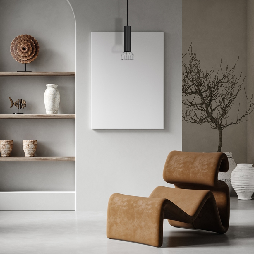 Висящ полилей DANTE 1xGU10/25W/230V черен/лъскав хром