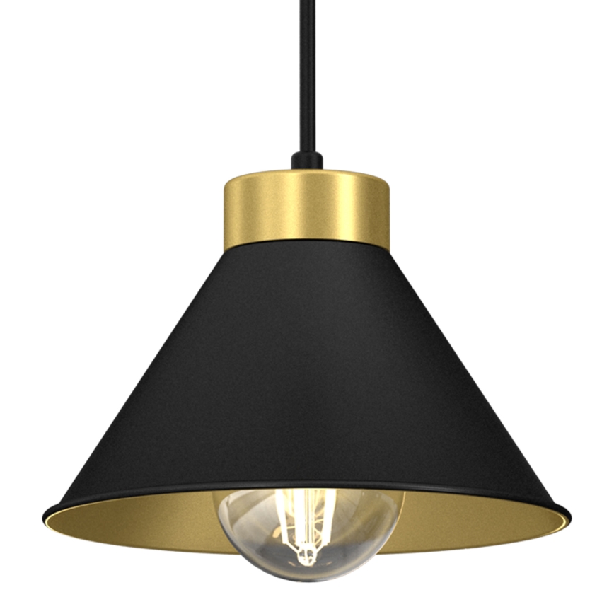 Висящ полилей DEMET 5xE27/60W/230V черен/златист