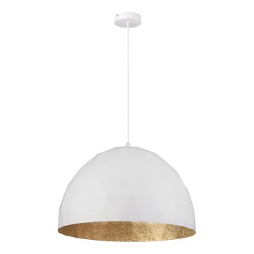 Висящ полилей DIAMENT 1xE27/60W/230V Ø 50 см бял/златист