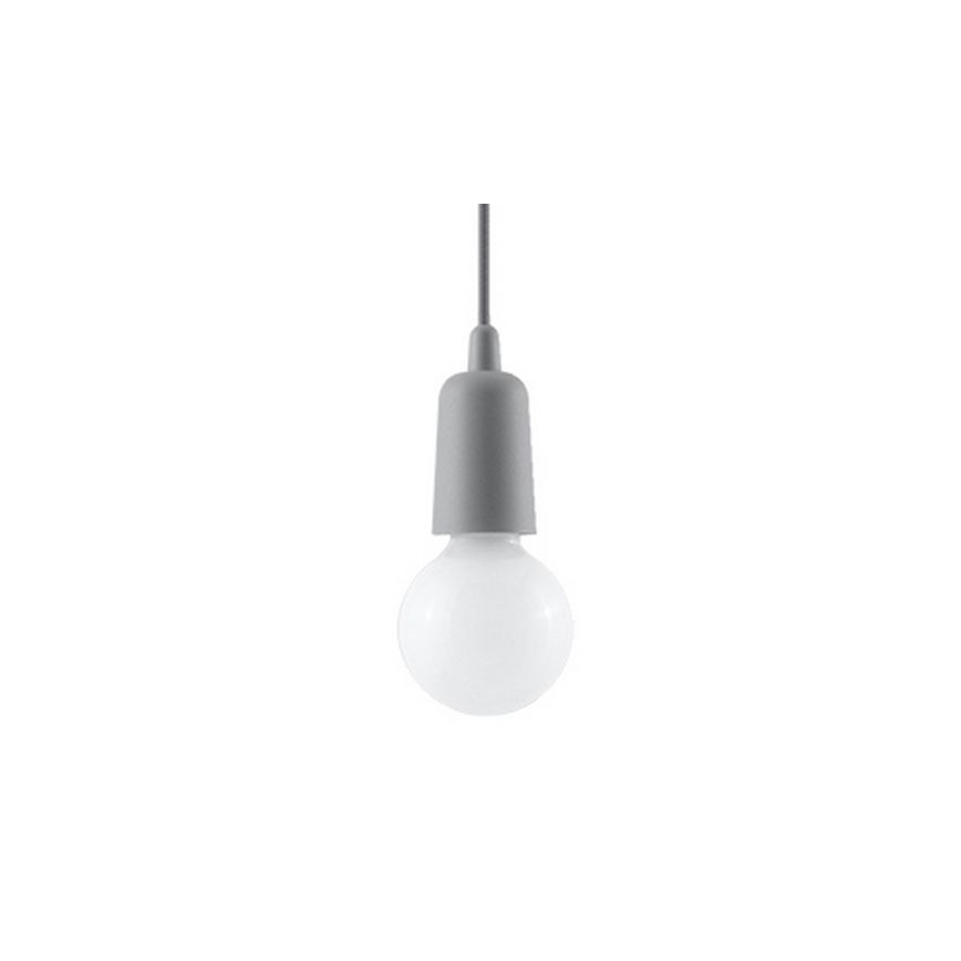Висящ полилей DIEGO 1xE27/60W/230V сив