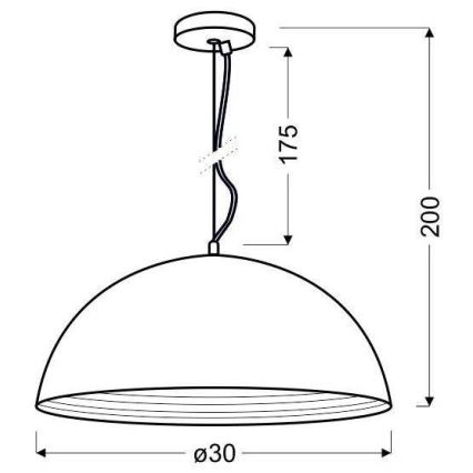 Висящ полилей DORADA 1xE27/60W/230V