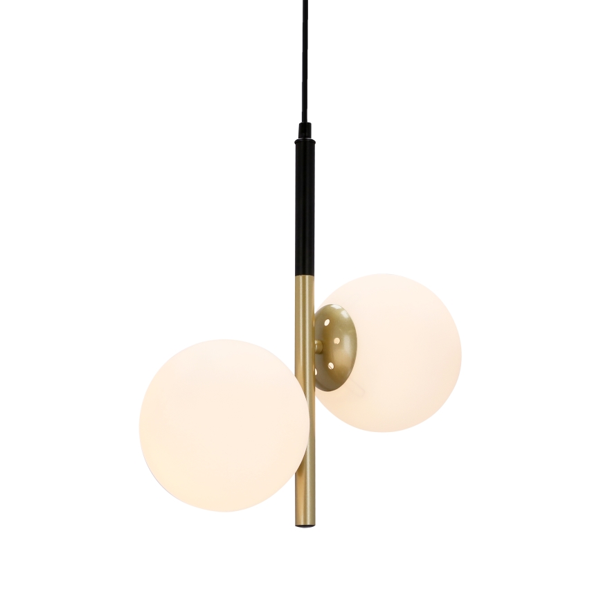 Висящ полилей DUO 2xE14/40W/230V златист/черен