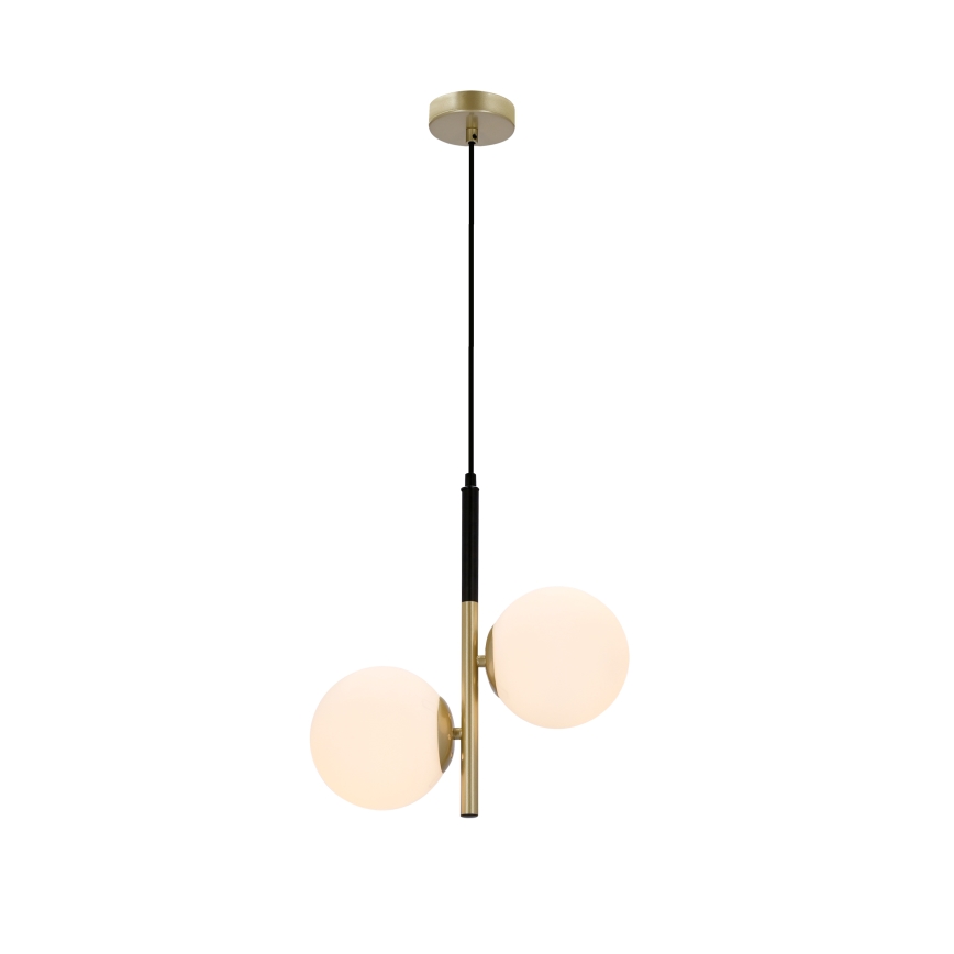 Висящ полилей DUO 2xE14/40W/230V златист/черен