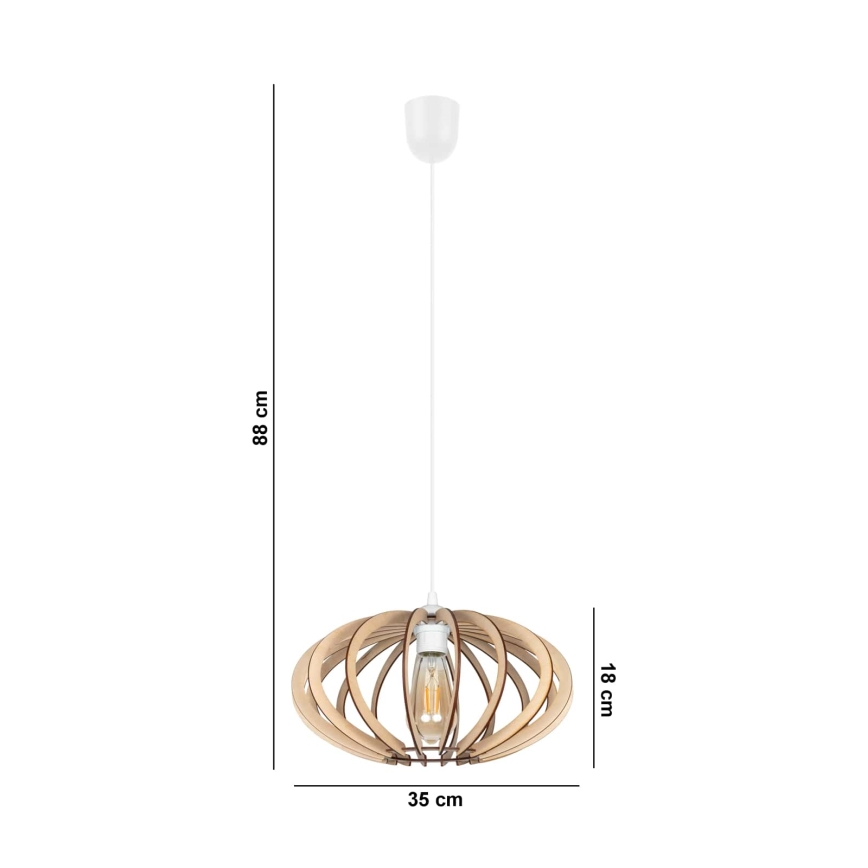 Висящ полилей EARTH 1xE27/60W/230V бял/бежов