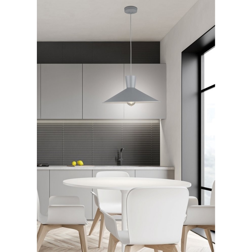 Висящ полилей ELISTA 1xE27/60W/230V сив