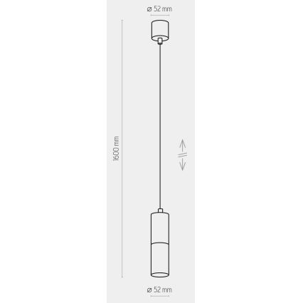 Висящ полилей ELIT 1xGU10/10W/230V черен