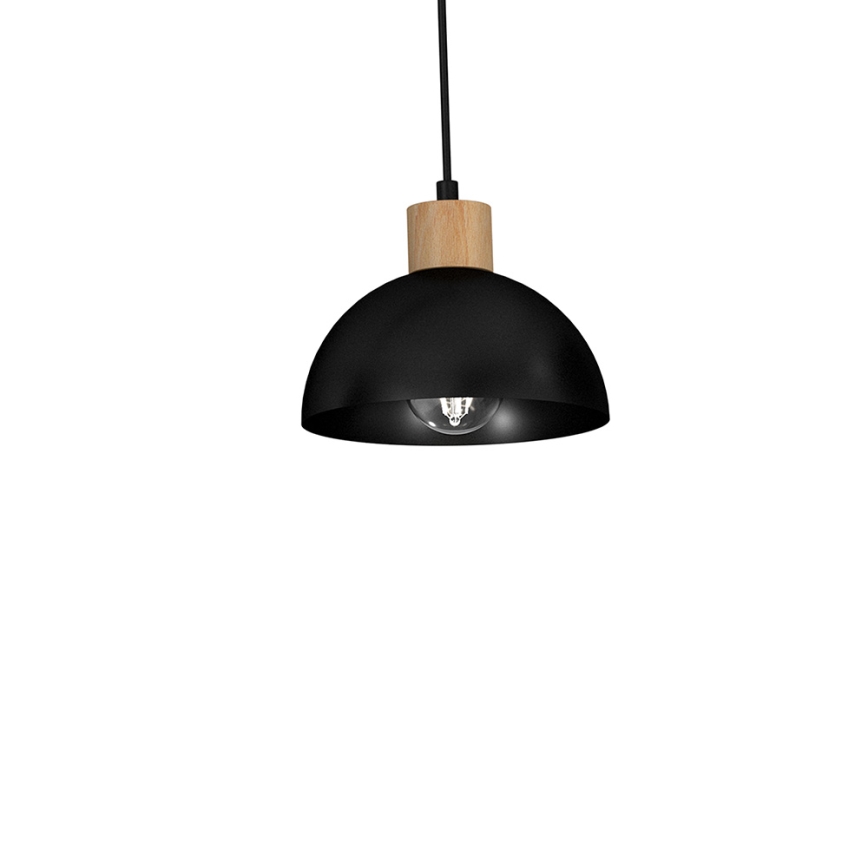 Висящ полилей ERIK 3xE27/60W/230V бежов/черен