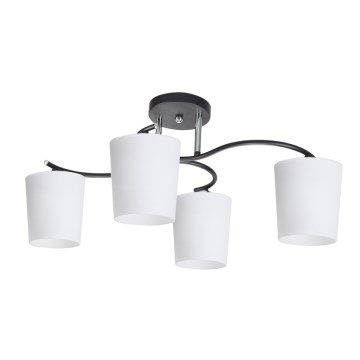 Висящ полилей ESNYR 4xE27/40W/230V черен/бял