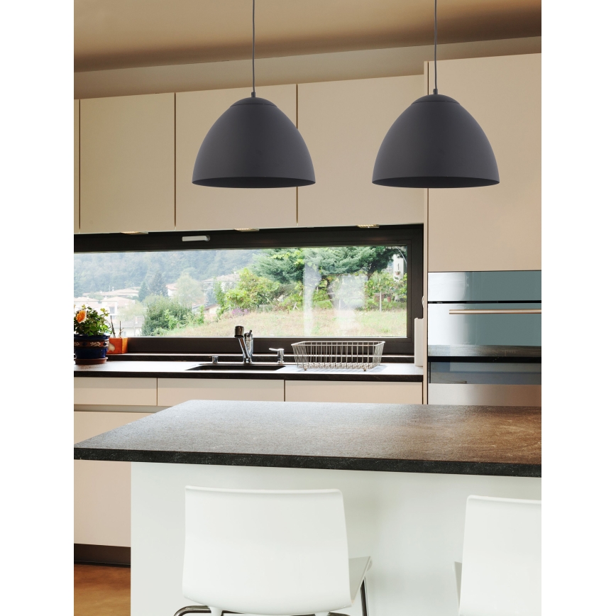 Висящ полилей FARO 1xE27/60W/230V черен