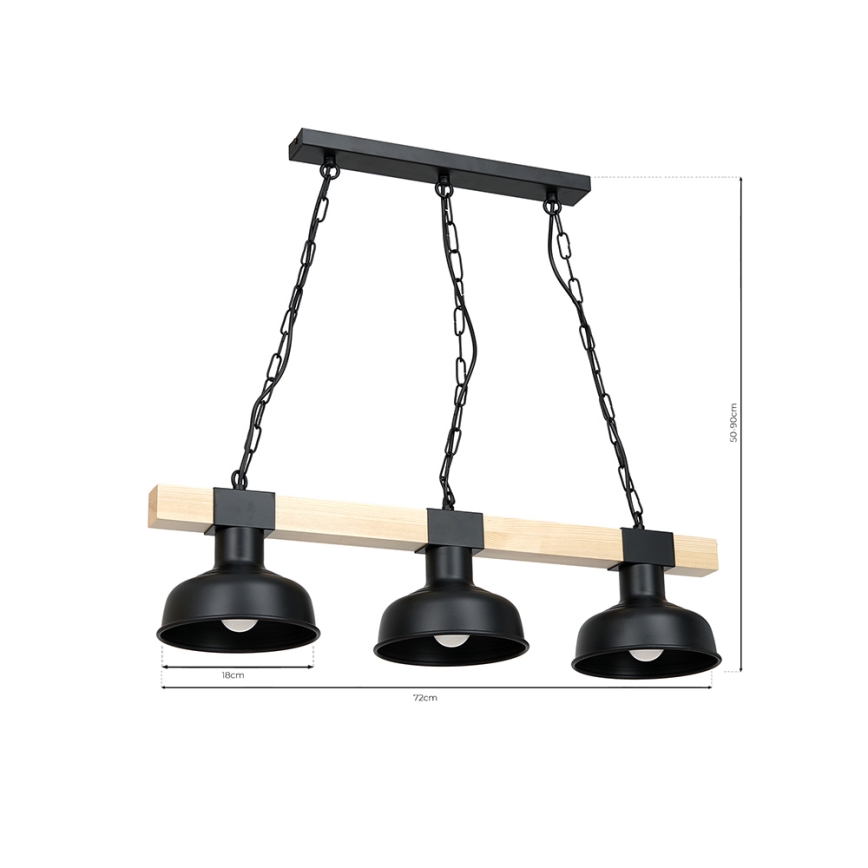 Висящ полилей FARO 3xE27/60W/230V