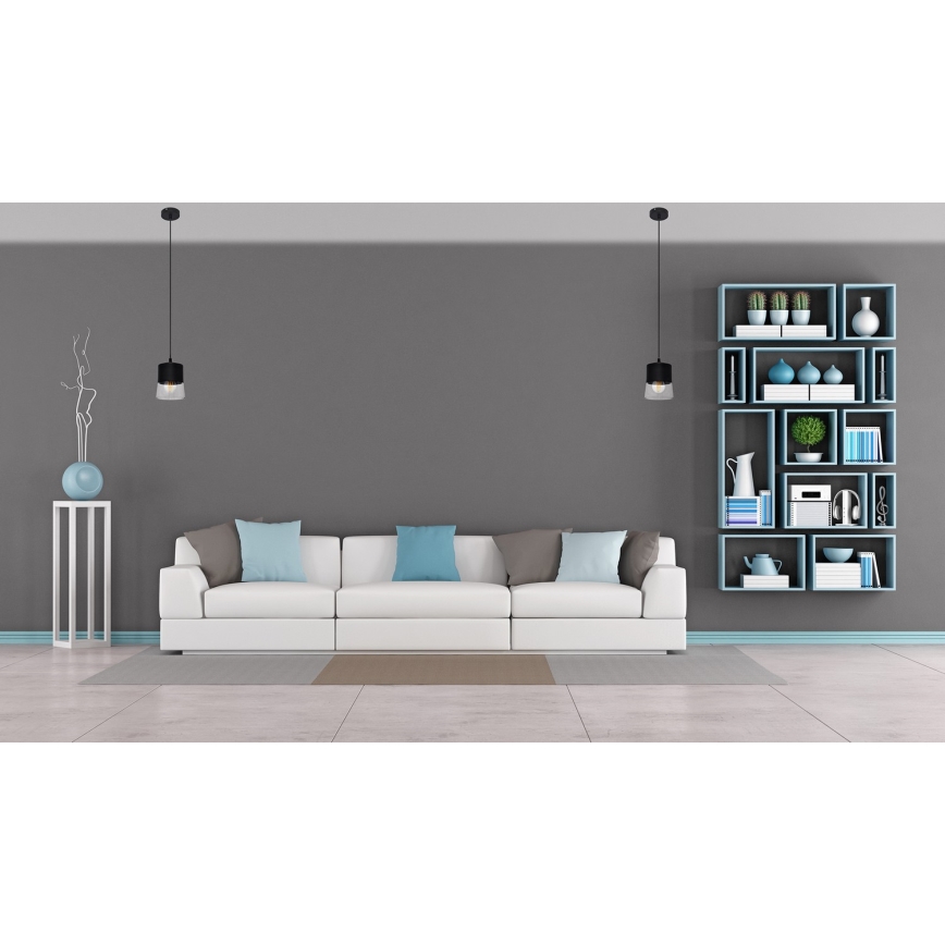 Висящ полилей FERGIE 1xE27/15W/230V черен