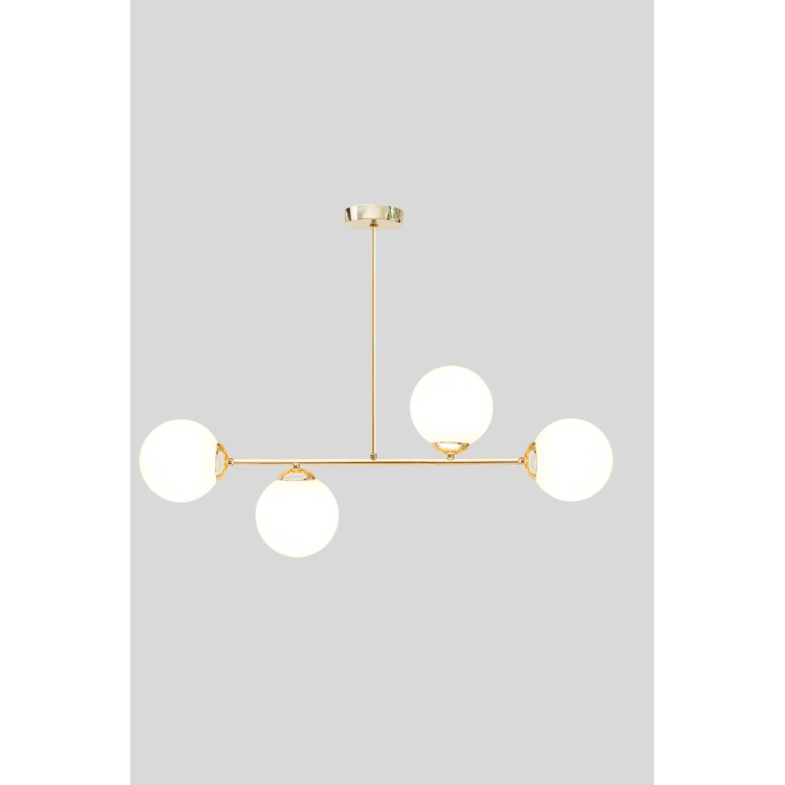 Висящ полилей FIRA 4xE27/60W/230V златист