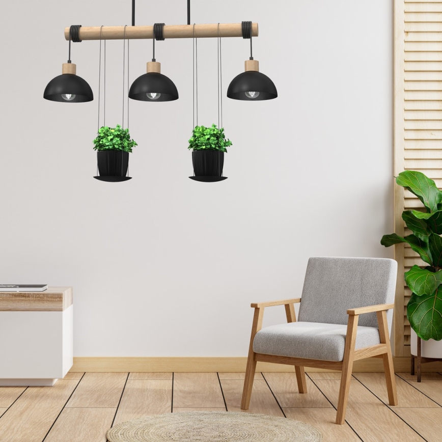 Висящ полилей FLORA 3xE27/60W/230V