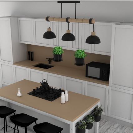 Висящ полилей FLORA 3xE27/60W/230V