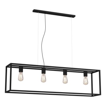 Висящ полилей FRAME 4xE27/60W/230V черен