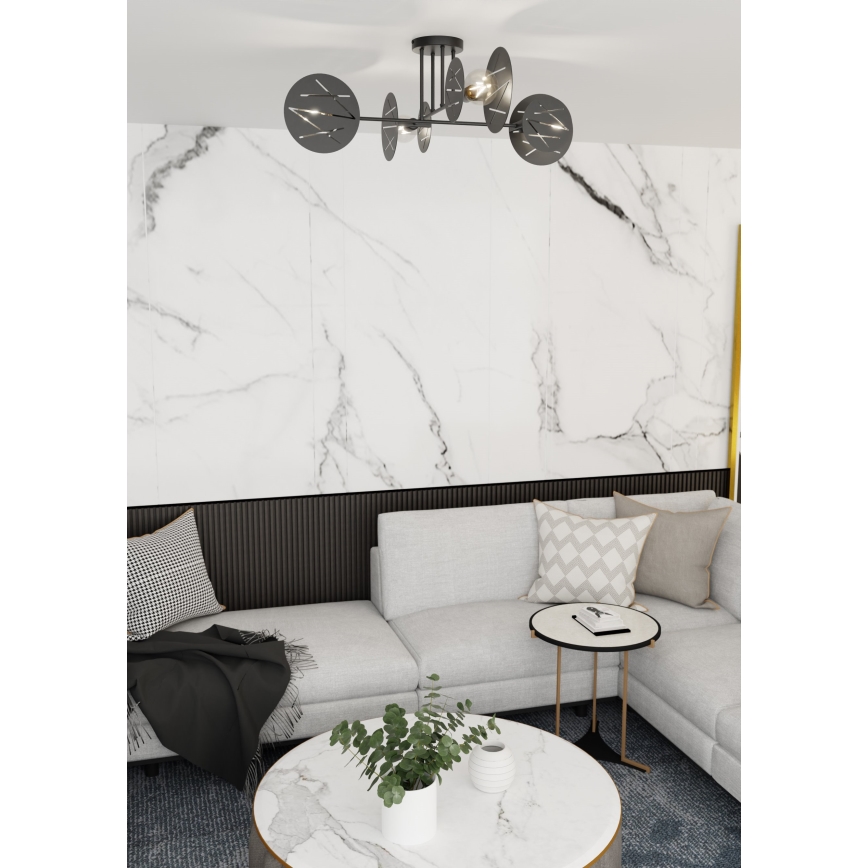 Висящ полилей FRICK 4xE27/15W/230V черен