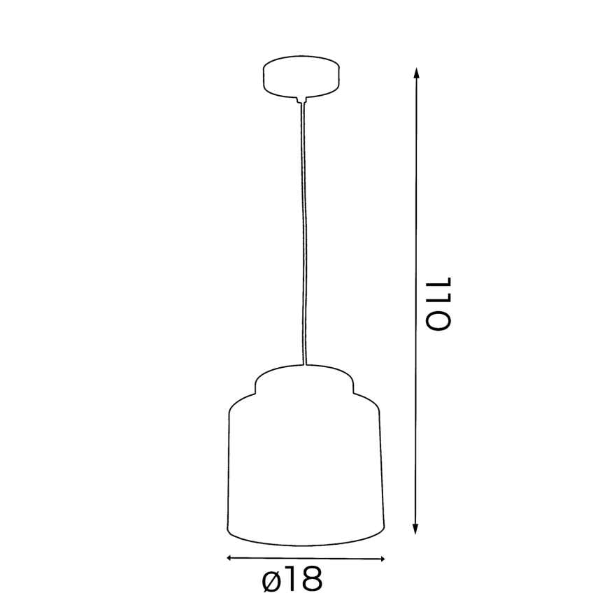 Висящ полилей FRODI 1xE27/60W/230V черен