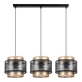 Висящ полилей GABI 3xE27/60W/230V златист/черен
