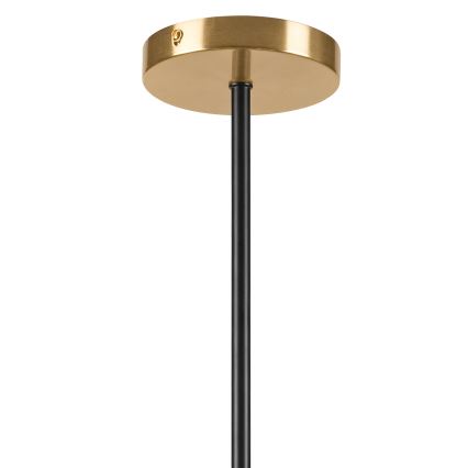 Висящ полилей GEORGIA 5xE14/5W/230V златист/опушен бежов