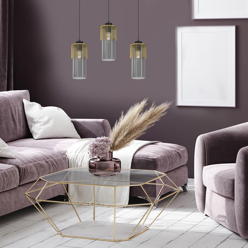 Висящ полилей GLAM 3xE27/60W/230V