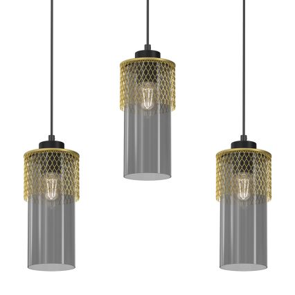 Висящ полилей GLAM 3xE27/60W/230V