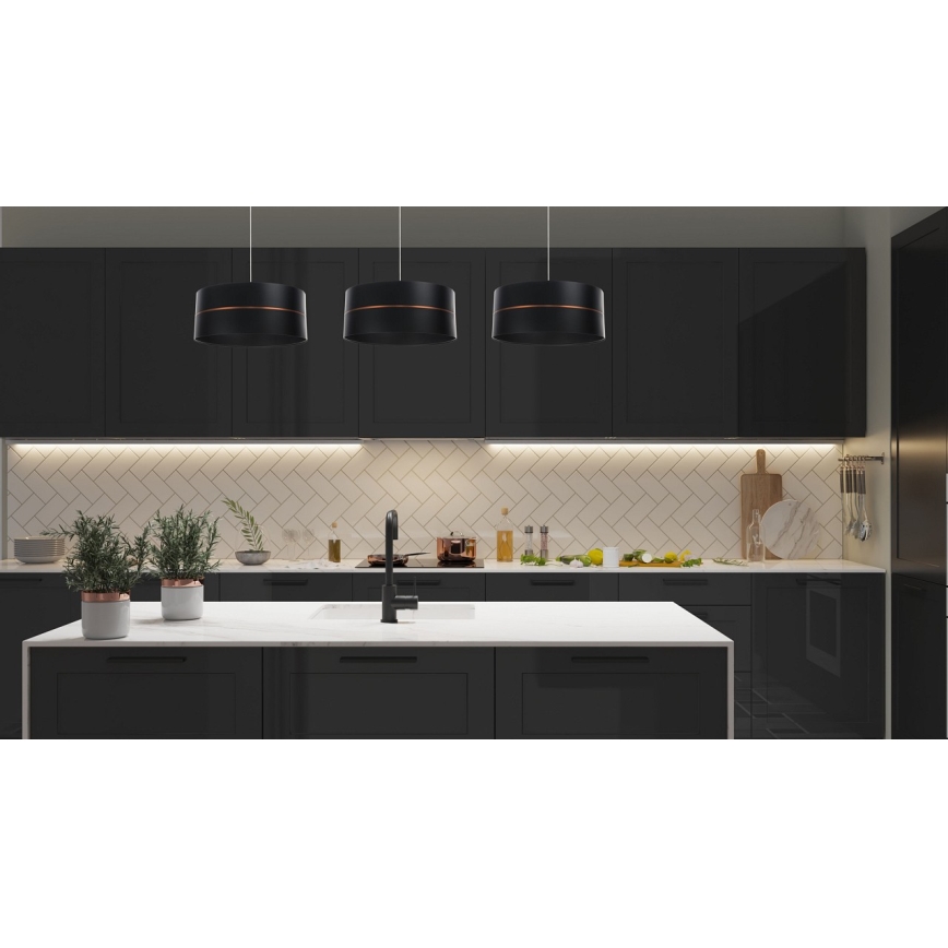 Висящ полилей GLAM HOME 1xE27/60W/230V ⌀ 40см черен