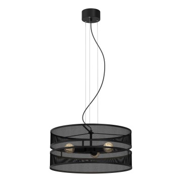 Висящ полилей GLUM 3xE27/60W/230V черен