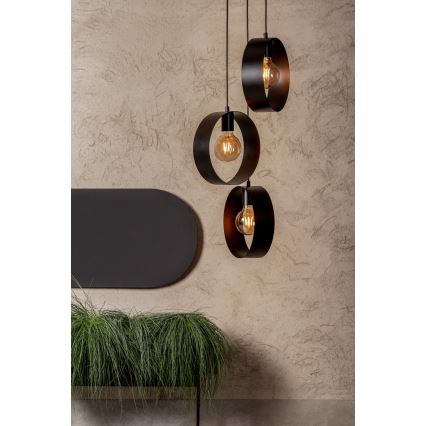 Висящ полилей HAPPY 3xE27/60W/230V черен