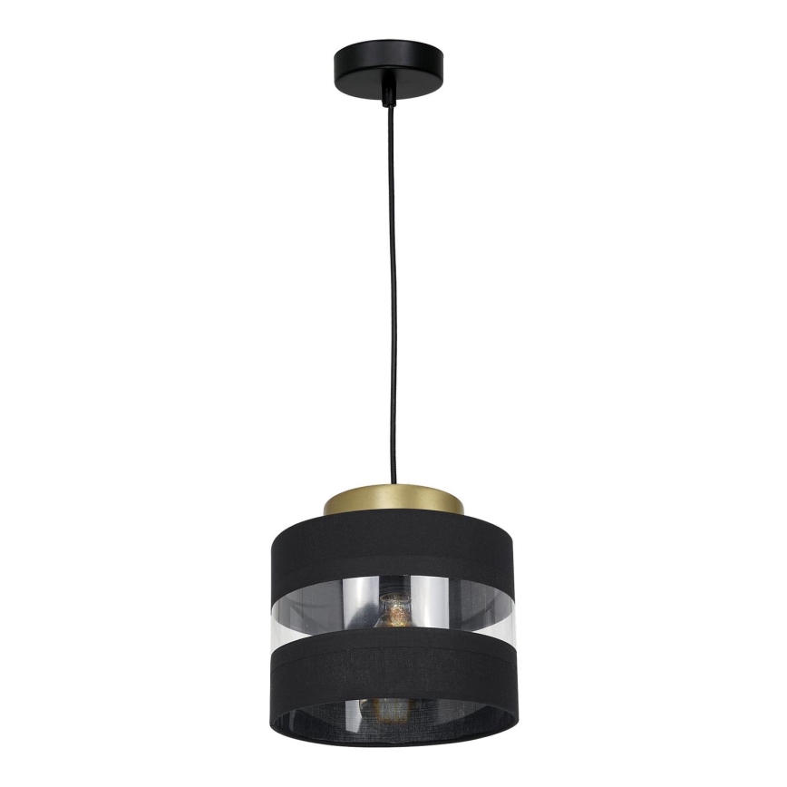 Висящ полилей HAVARD 1xE27/60W/230V черен/месинг