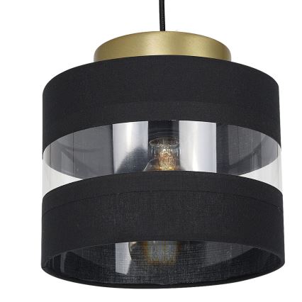 Висящ полилей HAVARD 1xE27/60W/230V черен/месинг