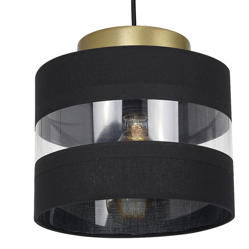 Висящ полилей HAVARD 1xE27/60W/230V черен/месинг
