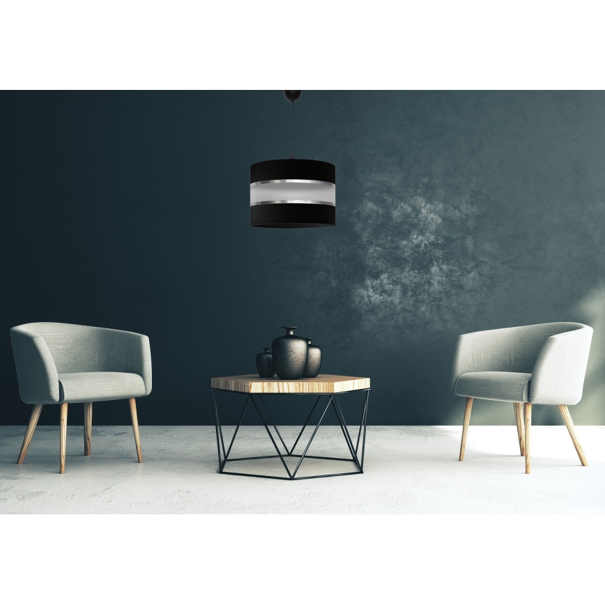 Висящ полилей HELEN 1xE27/15W/230V черен