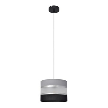 Висящ полилей HELEN 1xE27/15W/230V Ø 20 см черен/сив/сребрист