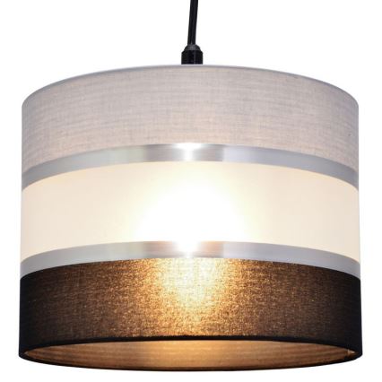 Висящ полилей HELEN 1xE27/15W/230V Ø 20 см черен/сив/сребрист