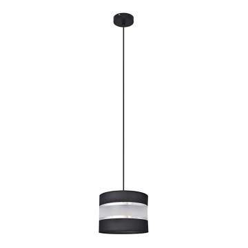 Висящ полилей HELEN 1xE27/15W/230V Ø 20 см черен/сребрист