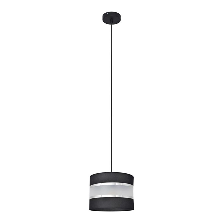 Висящ полилей HELEN 1xE27/15W/230V Ø 20 см черен/сребрист