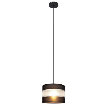 Висящ полилей HELEN 1xE27/15W/230V Ø 20 см черен/сребрист