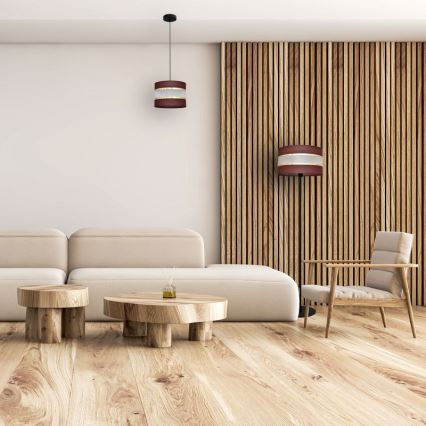 Висящ полилей HELEN 1xE27/15W/230V Ø 20 см кафяв/черен/златист