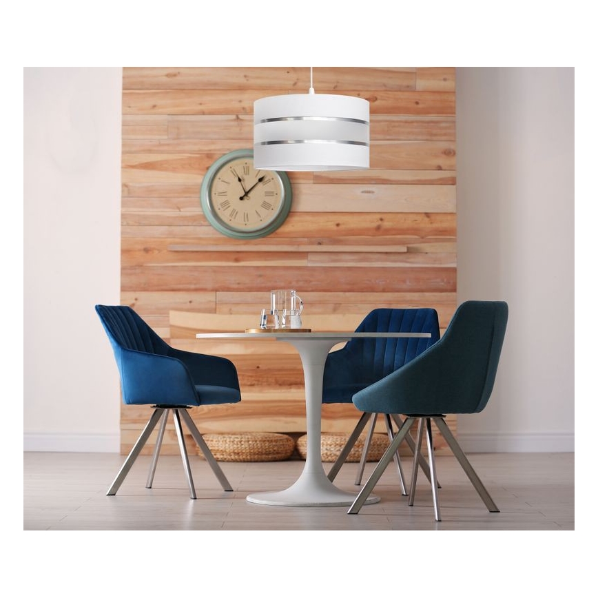 Висящ полилей HELEN 1xE27/15W/230V Ø 35 cм бял