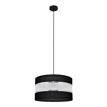 Висящ полилей HELEN 1xE27/15W/230V Ø 35 см черен/сребрист